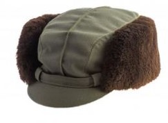 Poľovnícka čiapka - Tesilová zimná norka - prírodná kožušina

