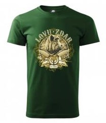 Poľovnícke tričko - Kanec zelené