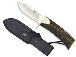 Lovecký nôž Albainox s rukoväťou z pravého jelenia parohu - 8,9 cm
