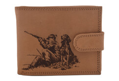Poľovnícka peňaženka so zapínaním HUNTER NATURAL - Poľovník a pes