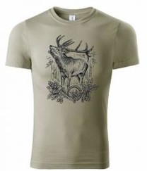 Poľovnícke tričko - RÚRAJÚCI JELEŇ