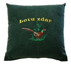 Vankúšik pre poľovníkov - motív Bažant
