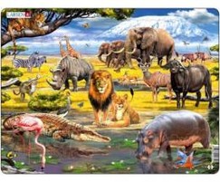 Puzzle MAXI pre malého poľovníka - Zvieratá savany/43 dielikov