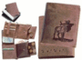 Kožená poľovnícka peňaženka - motív Jeleň trúbiaci