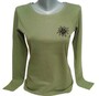 Poľovnícke dámske tričko s dlhým rukávom s potlačou plesnivca